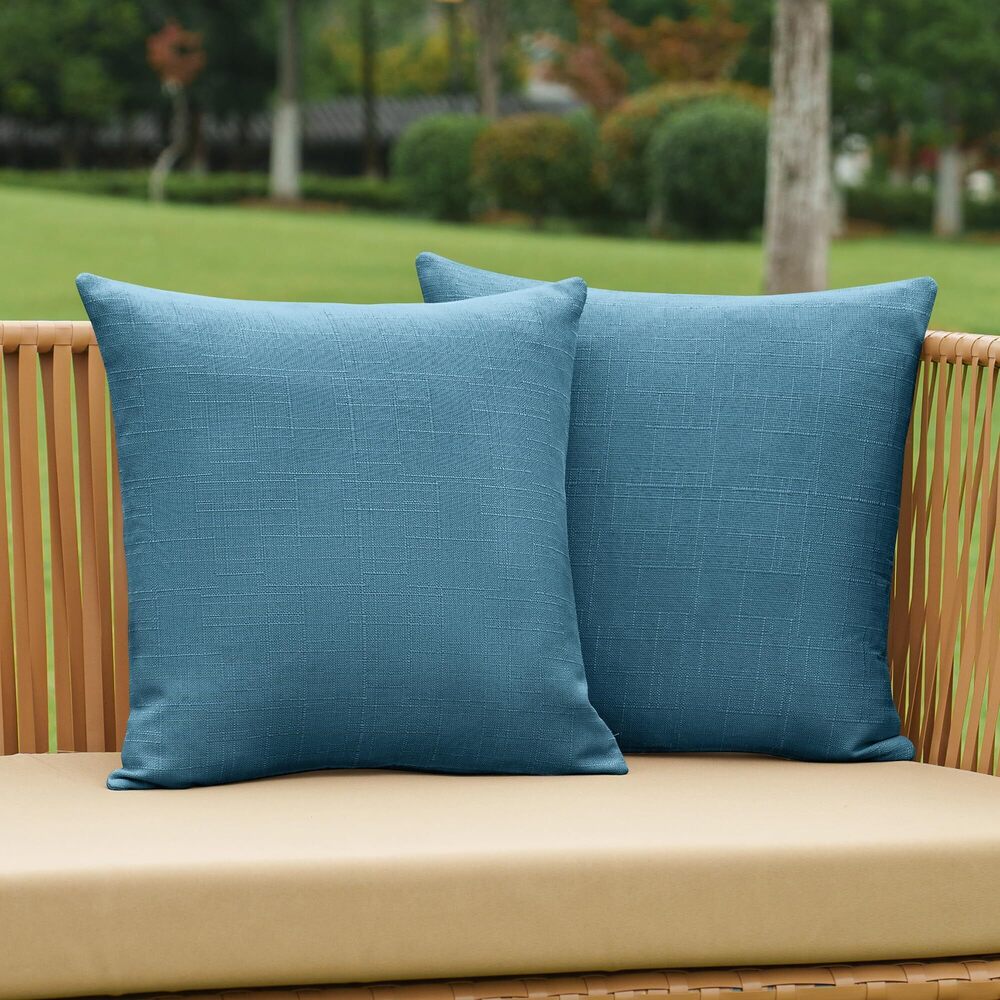 7086 Pack of 2 Decorative Outdoor Waterproof Pillow Covers Square Garden